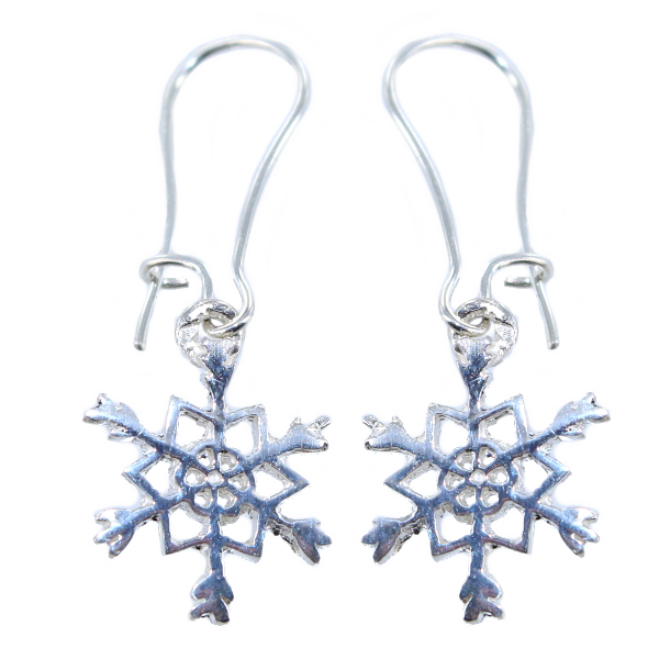 Boucles d'oreilles Argent Flocon 