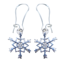 Boucles d'oreilles Argent Flocon 