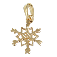 Pendentif Or Jaune Flocon - Taille 2 