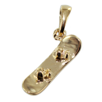 Pendentif Or Jaune Snowboard 