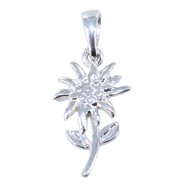 Pendentif Argent Edelweiss à tige 