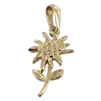 Pendentif Or Jaune Edelweiss à tige 