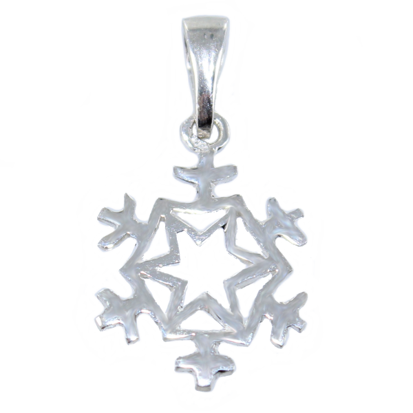 Pendentif Argent Flocon - Taille 3 