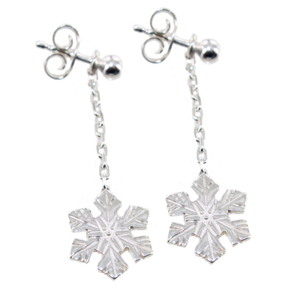 Boucles d\'oreilles&nbsp;Etoile de neige - Image&nbsp;2 