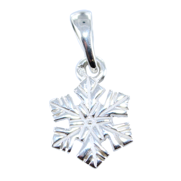 Pendentif Argent Etoile de neige pleine 