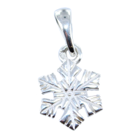 Pendentif Argent Etoile de neige pleine 