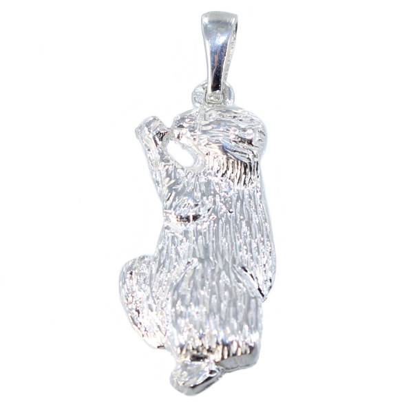 Pendentif Argent Marmotte - Demi-relief Taille 2 