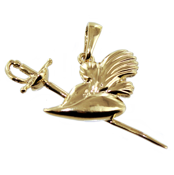 Pendentif Or Jaune Mousquetaire 