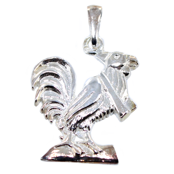 Pendentif Argent Coq Chanteclerc 