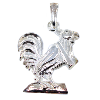 Pendentif Argent Coq Chanteclerc 