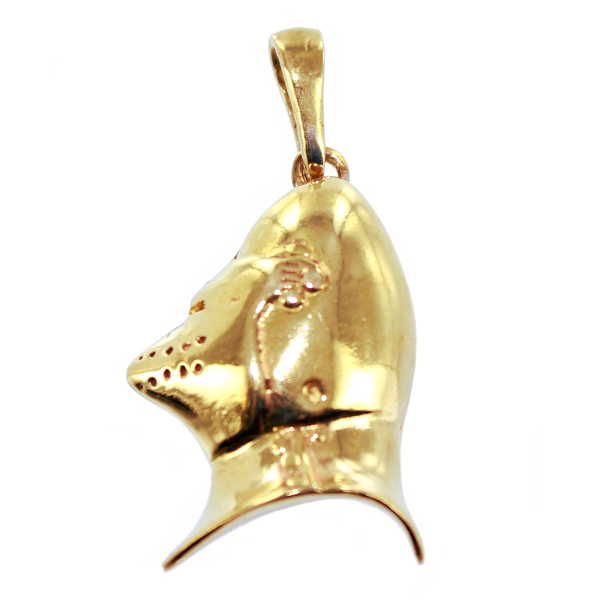 Pendentif Or Jaune Casque de chevalier 