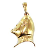 Pendentif Or Jaune Casque de chevalier 