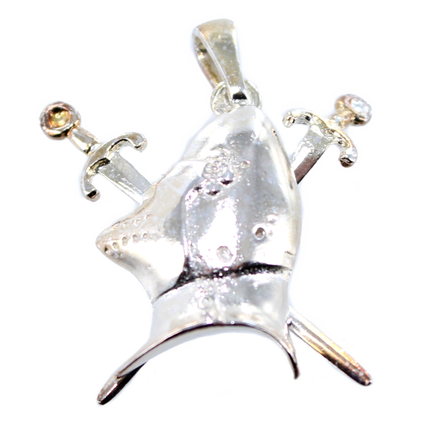 Pendentif Argent Armure de Chevalier 