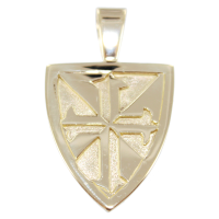 Pendentif Or Jaune Bouclier de chevalier 