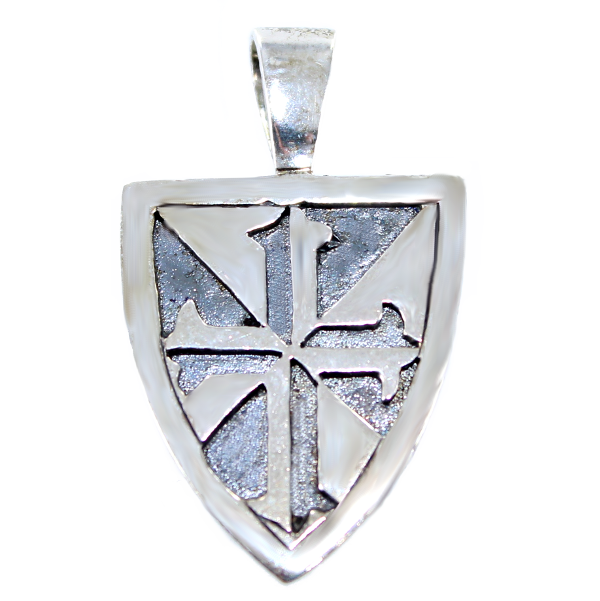 Pendentif Argent Bouclier de chevalier 