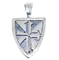 Pendentif Argent Bouclier de chevalier 