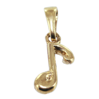 Pendentif Or Jaune Note de musique 