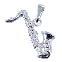 Pendentif Argent Saxophone - Volume Taille 1 