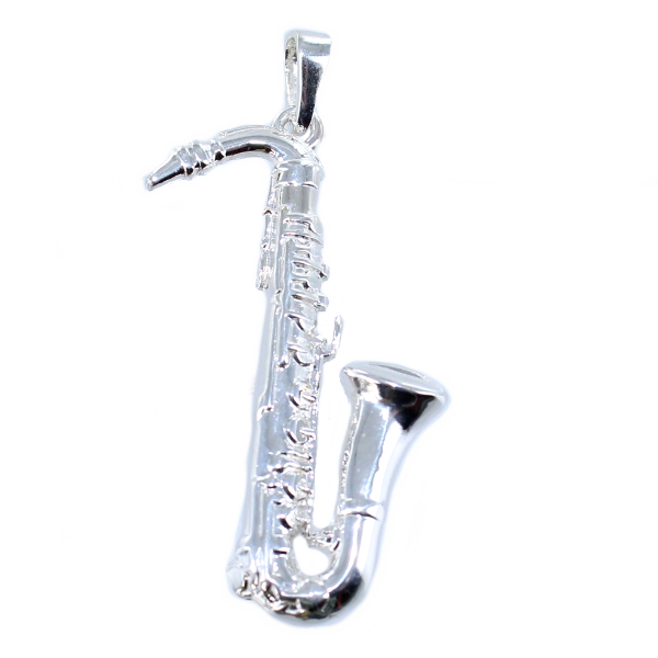 Pendentif Argent Saxophone - Demi volume Taille 3 