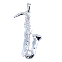 Pendentif Argent Saxophone - Demi volume Taille 3