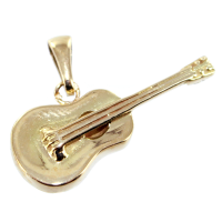 Pendentif Or Jaune Guitare - Taille 1 