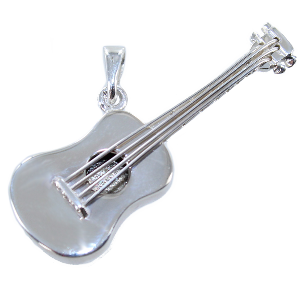 Pendentif Argent Guitare - Taille 2 