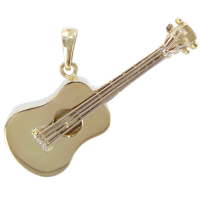 Pendentif Or 18 K Guitare - Taille 2 