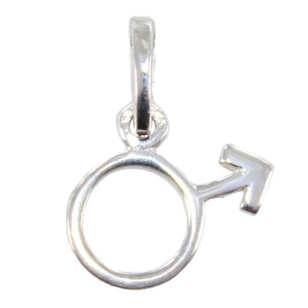 Pendentif Argent Symbole Homme - Taille 1 