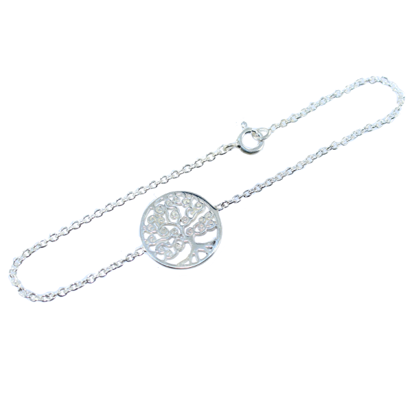 Bracelet Argent Arbre de vie - 15mm 