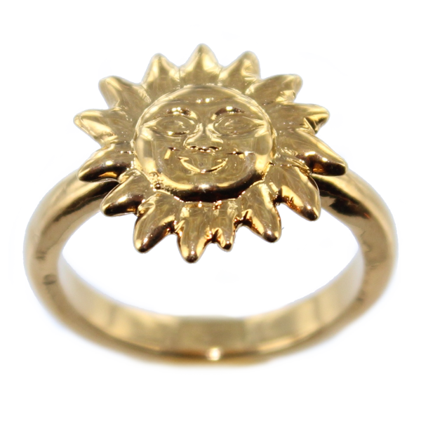 Bague Plaqué Or Soleil 