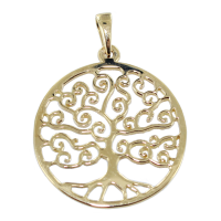 Pendentif Or Jaune Arbre de vie - 24mm 