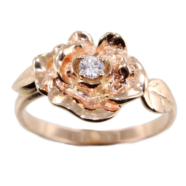 Bague  Coeur de rose 