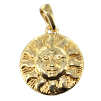 Pendentif Plaqué Or Soleil rond 