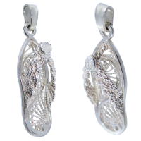 Pendentif Argent Chaussure Tong 