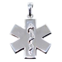 Pendentif Argent Croix ambulancière 