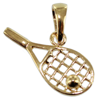 Pendentif Or Jaune Raquette de tennis - Taille 1 