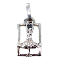 Pendentif Argent Danseuse au long tutu 