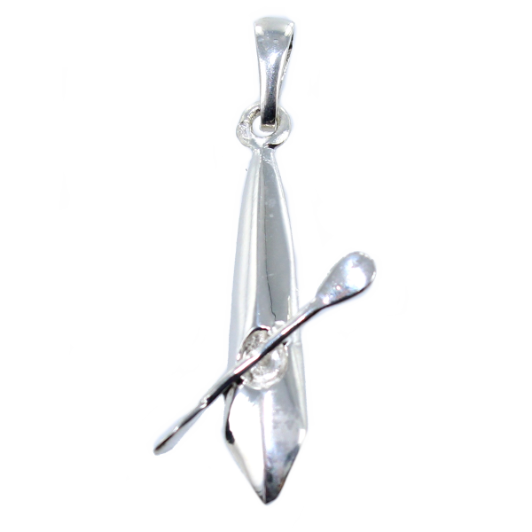 Pendentif Argent Canoë Kayak 