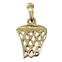 Pendentif Or Jaune Panier de basket 