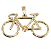 Pendentif Or Jaune Vélo Taille 3 - 30mm 
