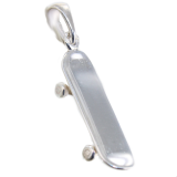 Pendentif Argent Skateboard freestyle 