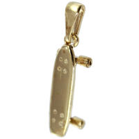 Pendentif Or Jaune Skateboard 