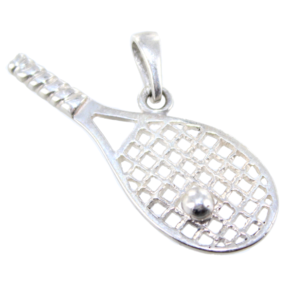 Pendentif Argent Raquette de tennis -Taille 2 