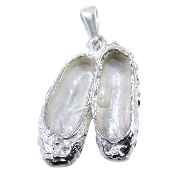 Pendentif Argent Ballerines Chaussons de danse 