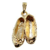 Pendentif Or Jaune Ballerines Chaussons de danse 