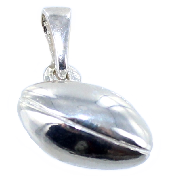 Pendentif Argent Ballon de rugby 