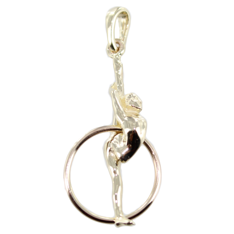 Pendentif Argent 925 - Forme Gymnaste - Neuf Avec étiquettes
