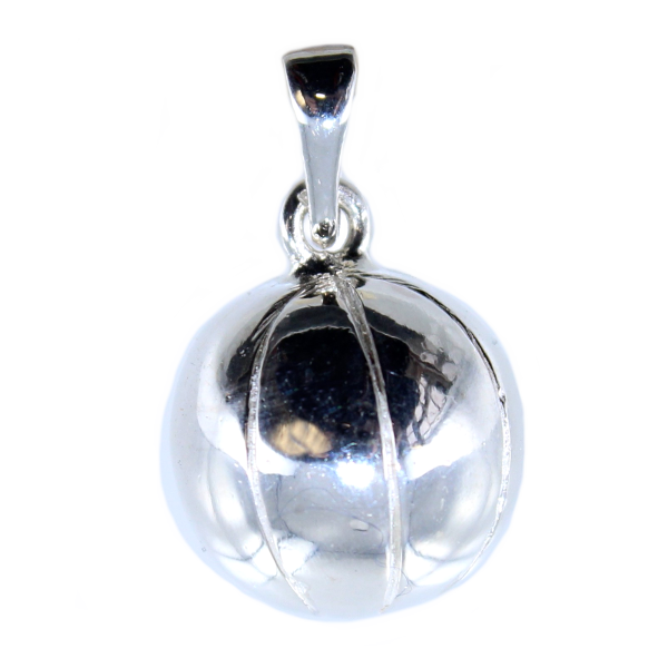 Pendentif Argent Ballon de basket 