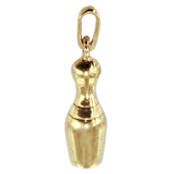 Pendentif Or Jaune Quille de Bowling 