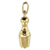 Pendentif Or Jaune Quille de Bowling 